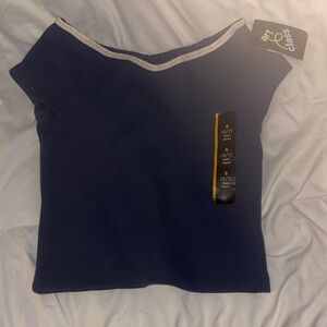 a new day Navy Blue Short Sleeve Top